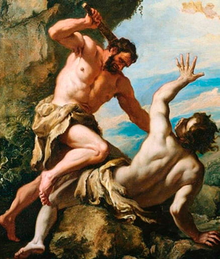 Каин убивает Авеля икона