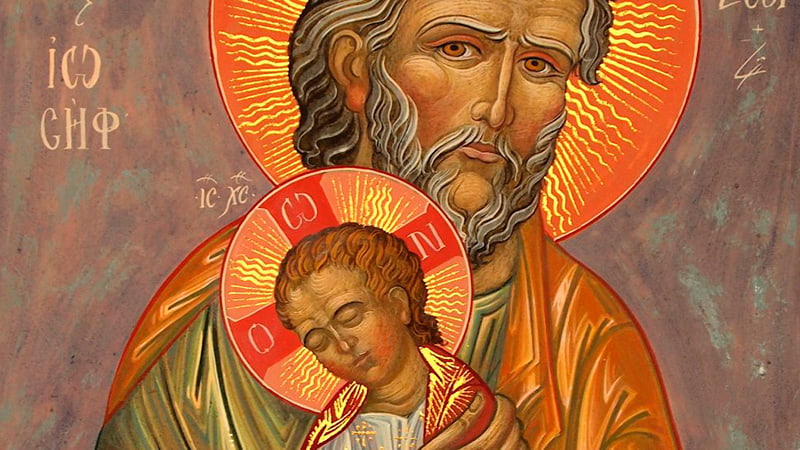Святой Иосиф Обручник с Младенцем Иисусом икона