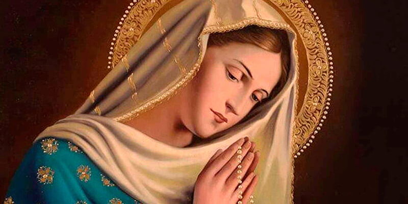 Пресвятая Богородица Дева Мария с розарием икона Пресвятая Богородица Дева Мария с розарием икона